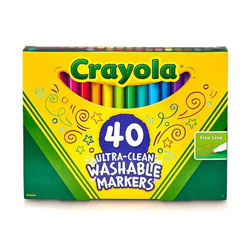 Crayola 크레욜라 가는선 수성마카셋 40색