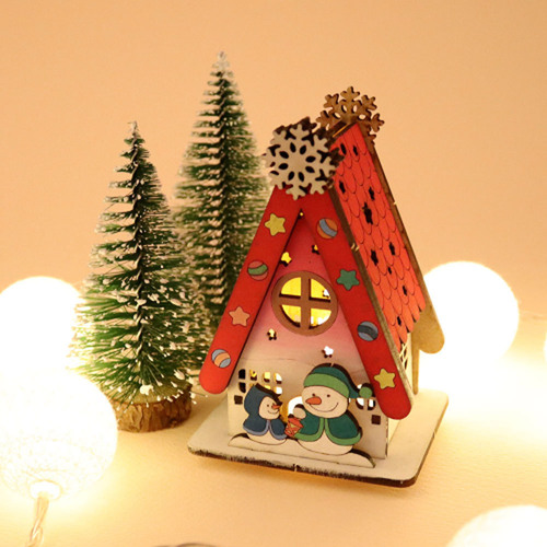 우드 DIY 크리스마스무드등 눈사람 (촛불별매)
