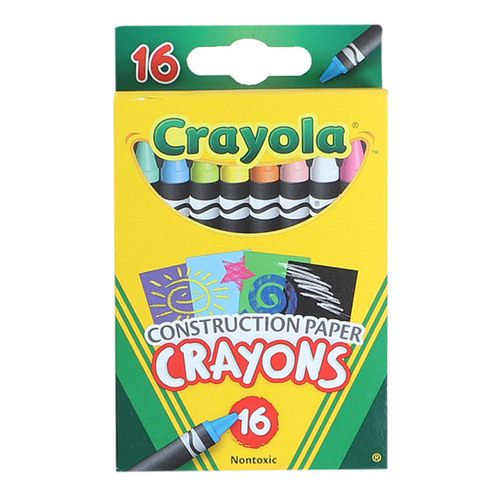 Crayola 크레욜라 색지전용크레용 16색세트