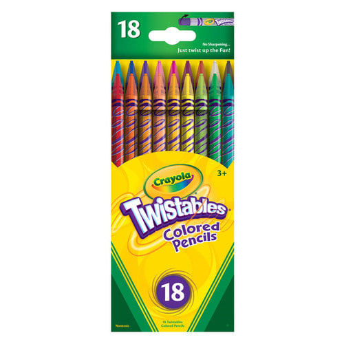 Crayola 크레욜라 트위스트 색연필 18색(가는심)