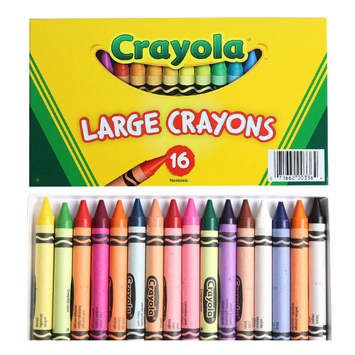 Crayola 크레욜라 16색 굵은 크레용(리프트박스형)